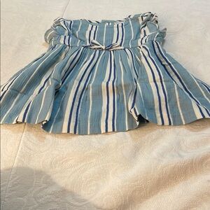 Hanna Andersson Blue and White Striped Kids Casual Dress